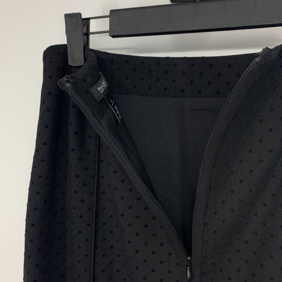 White House Black Market Skirt Black Polka Dot Pencil Straight - Picture 6 of 9